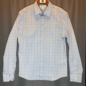 Banana Republic Light Blue Windowpane Button-Down Shirt